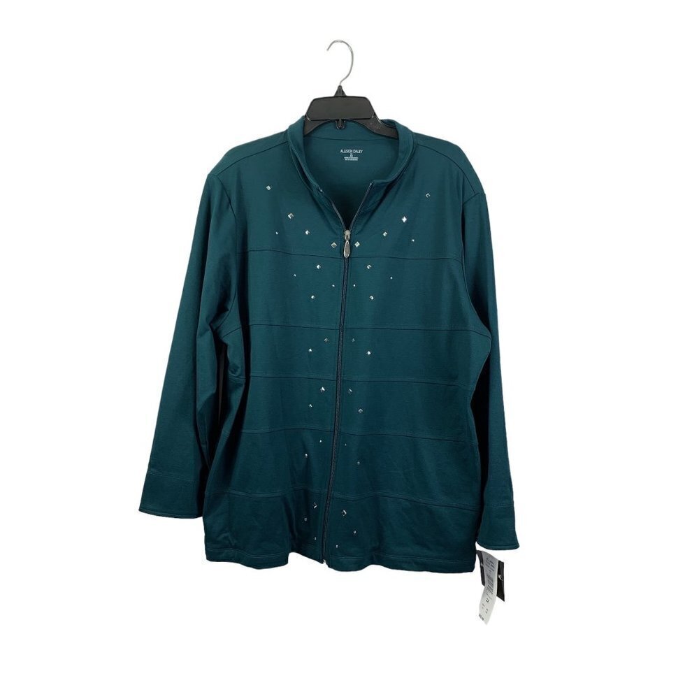 Allison Daley Women's Knits & Glitz Spruce Jacket